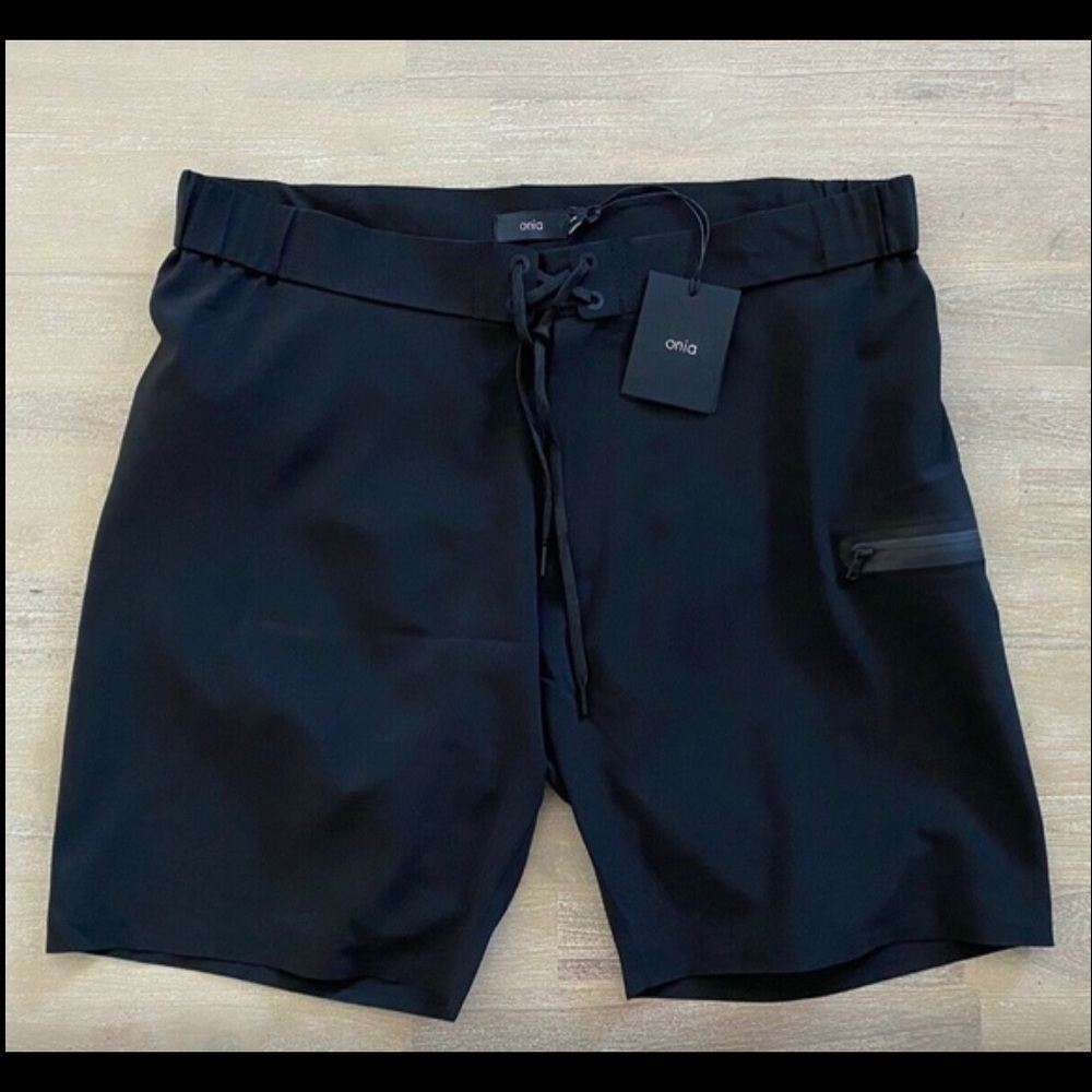 ONIA ETHAN 9” BONDED BOARDSHORTS SIZE L LARGE NAVY BLUE